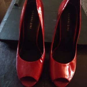 Gianni Bini Red Peep Toe Heels